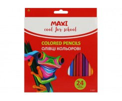 Карандаши цветные пластиковые Махи Animal World 3 мм 24 цвета (MX11527)