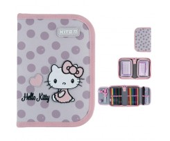 Пенал с наполнением Kite Hello Kitty 1 отделение 20х14х3.9 см бежевый (HK24-622H)