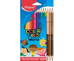Олівці кольорові Maped Color Peps 12 кол Classic + 3 кол Duo (MP.832071)