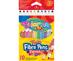 Фломастери Colorino двухсторонні 4 мм і 0.7 мм 10 кольорів (13451PTR/1)