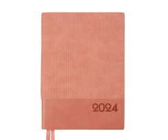 Щоденник датований Leo Planner Velvet 2024 А5 368 сторінок рожевий (252430)