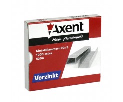 Скоби для степлера №23/8 Axent Pro 1000 штук (4304-A)