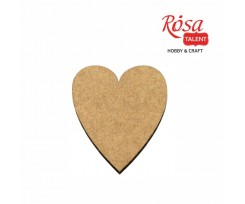 Міні-заготовка ROSA TALENT Сердце 1 МДФ 35х40 мм 10 шт (2809120)