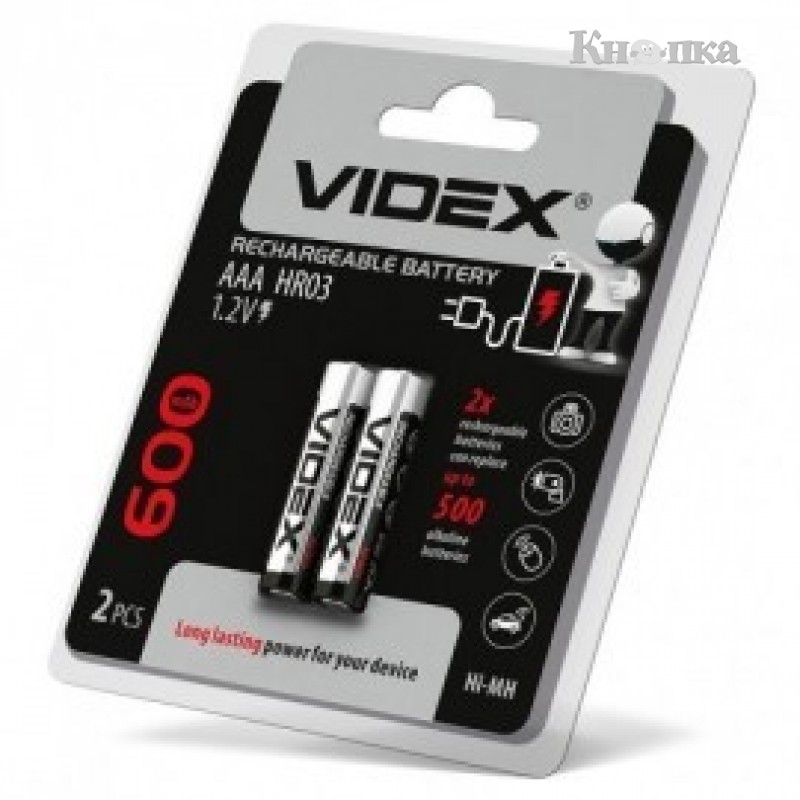 Аккумуляторы Videx HR03/AAA 600MAH, 2шт. (70909)