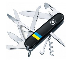 Складаний ніж Victorinox Huntsman Ukraine 15 функцій чорний (Vx13713.3_T1100u)