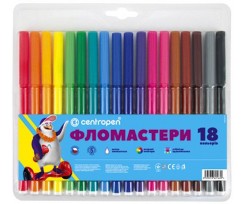 Фломастери Centropen Птахи 18 штук асорті (777901887)