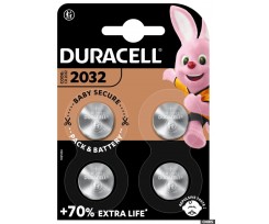 Батарейка CR-2032 Duracell 3V Lithium 4 шт (5000394071780)