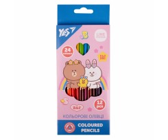Олівці кольорові Yes Line Friends 12 шт 24 кольори (290713)