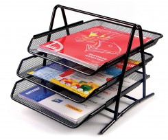 Лоток горизонтальный Optima 330х270х30 мм черный (O36315-01)