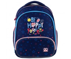 Каркасный рюкзак GoPack Education Be Happy 38x28x15 см 16 л синий (GO24-597M-3)