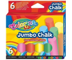 Крейда кольорова Colorino Jumbo 6 кольорів 6 штук асорті (65818PTR)
