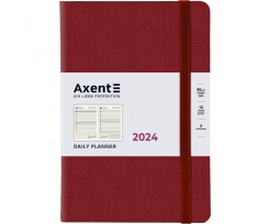 Дневник 2024 Axent Partner Soft Diamond 145х210 мм 184 листа бордо (8818-24-05-A)