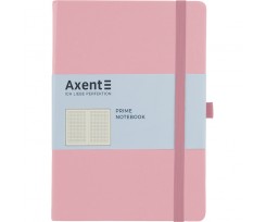 Книга записна Axent Partner Prime 145х210 мм клітинка 96 аркушів світло рожевий (8305-49-A)