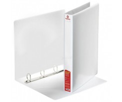 Папка Optima на кольцах А4 70 мм PVC белый (O35415-14)