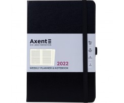 Щотижневик датований Axent Prime Strong 2022 А5 96 аркушів чорний (8507-22-01-A)