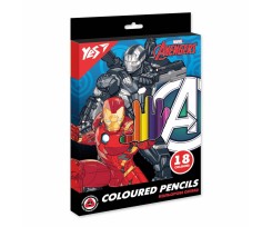 Олівці кольорові Yes Marvel.Avengers 18 кольорів (290686)