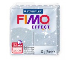 Пластика Fimo Effect Срібна з блискітками 57 г (8020-812)
