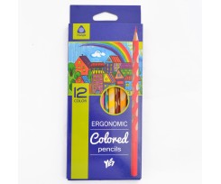 Олівці кольорові YES Ergonomic 12 кольорів (290509)