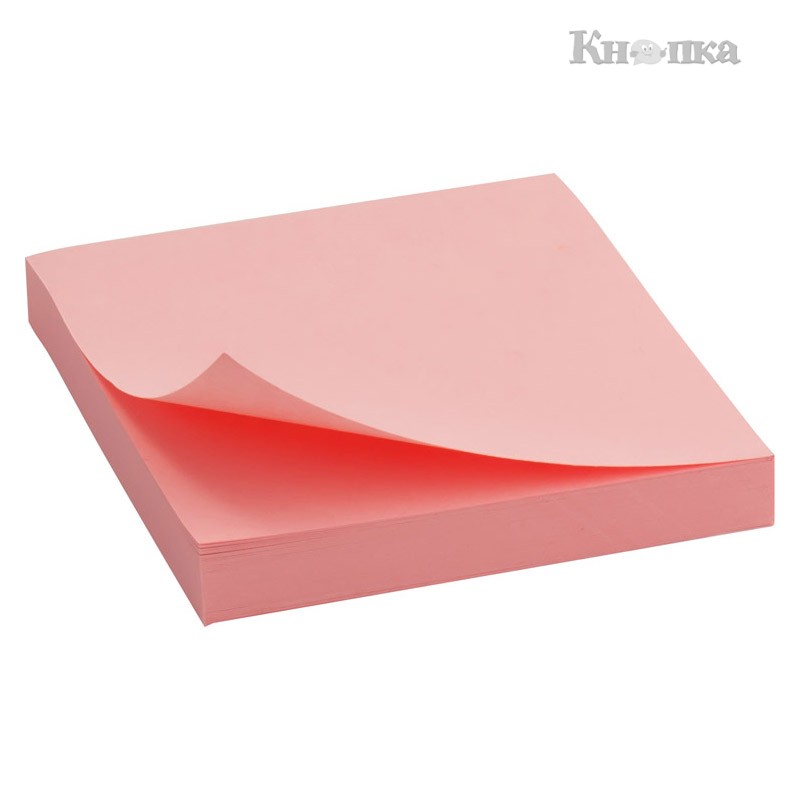 Блок паперу Axent Delta з клейким шаром 75x75 мм 100 аркушів рожевий (D3314-03)