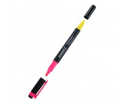 Маркер Axent Highlighter Dual 2-4 мм клиноподібний рожевий+жовтий (2534-10-A)