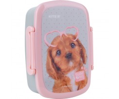Ланчбокс с наполнением Kite Studio Pets 750 мл 18х13.5х6 см серый (SP22-163)