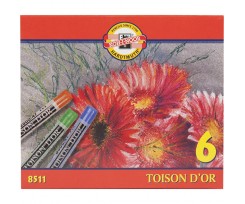 Крейда-пастель Koh-i-Noor Toison D'or 6 кольорів асорті (8511)