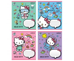 Зошит шкільний Kite Hello Kitty 12 аркушів коса лінія (HK22-235)
