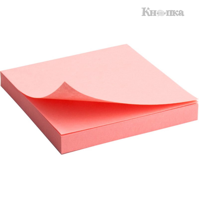 Блок паперу Axent з клейким шаром 75x75 мм 100 аркушів рожевий (2314-03-A)