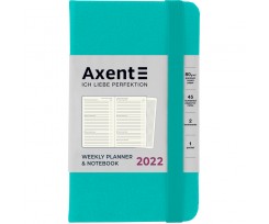 Щотижневик датований Axent Pocket Strong 2022 А6- 96 аркушів бірюзовий (8508-22-16-A)