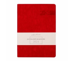 Дневник датированный Leo Planner Boss 2024 А5 368 страниц красный (252420)