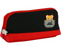 Пенал Cool For School 1 отделение черно-красный (B-8694-black)