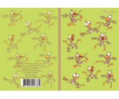 Блокнот DomArt Cartoon Animals A5 80 аркушів клітинка жовтий (D16385)