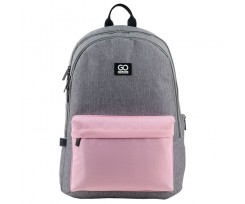 Рюкзак GoPack Education Teens 44х29х14 см 15 л серо-розовый (GO24-140L-1)