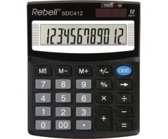 Калькулятор настільний Rebell 125x100x27 мм 12 розрядний чорний (SDC 412 BX)