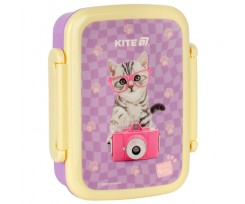 Ланчбокс Kite Studio Pets 420 мл 15х12х4.9 см фиолетовый (SP25-160)