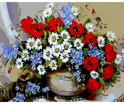 Картина по номерам ZiBi Art Line Полевой букет 40х50 см (ZB.64127)