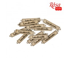 Міні-заготовка ROSA TALENT Тег Handmade 3 фанера 50х10 мм 10 шт (2809265)
