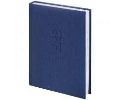 Дневник датированный 2024 Brunnen Tweed А6 368 страниц синий (73-736 31 304)