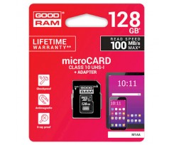 Картка пам'ятi GOODRAM microSDXC 128GB Class 10 UHS I+ adapter (70947)