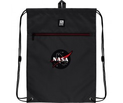 Сумка для взуття з кишенею Kite Education NASA 49x36 см чорний (NS22-601L)