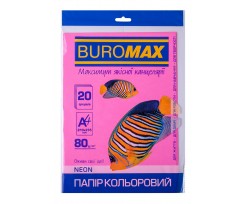 Бумага цветная Buromax Neon А4 20 листов розовый (BM.2721520-10)