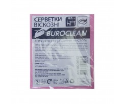 Салфетки Buroclean 30х38 см 3 штуки розовый (10200102)