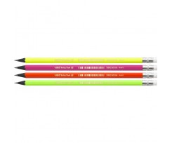 Олівець чорнографітовий Bic Evolution Fluo 2 мм з гумкою асорті (bc942882)