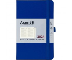 Щотижневик 2024 Axent Partner Strong 125х195 мм 96 аркушів класичний синій (8505-24-38-A)