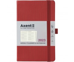 Щотижневик Axent Partner Lines 125x195 мм 96 аркушів червоний (8515-23-05-A)