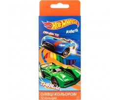 Карандаши цветные "Hot Wheels", 12 штук