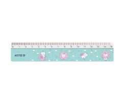 Линейка пластиковая Kite Rainbow Catcorn 15 см бирюзовая (K24-090-2)