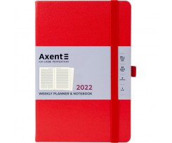Щотижневик датований Axent Prime Strong 2022 А5 96 аркушів червоний (8507-22-05-A)