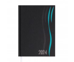 Дневник датированный Buromax Wave 2024 A5 336 страниц бирюзовый (BM.2147-06)