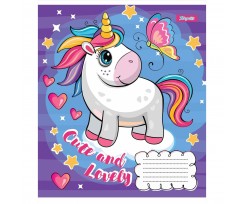 Тетрадь 1 Сентября Happy unicorn А5 12 листов коса линия (765658)